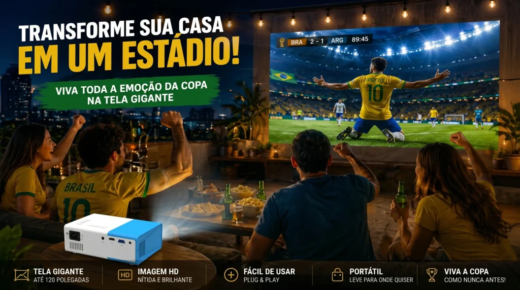 Projeção do jogo do brasil